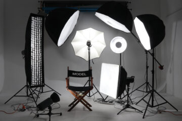 studio lighting flash light photography with various modifier
